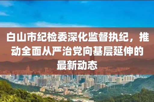 白山市紀檢委深化監(jiān)督執(zhí)紀，推動全面從嚴治黨向基層延伸的最新動態(tài)