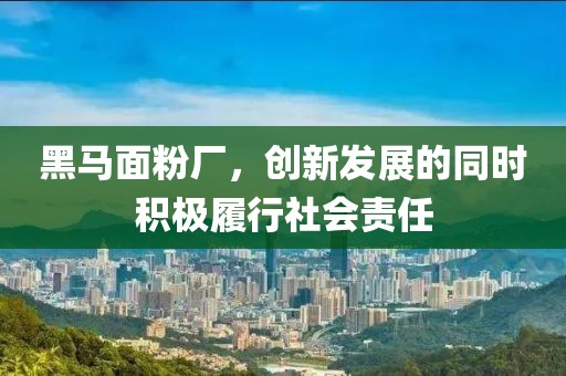黑馬面粉廠，創(chuàng)新發(fā)展的同時積極履行社會責(zé)任