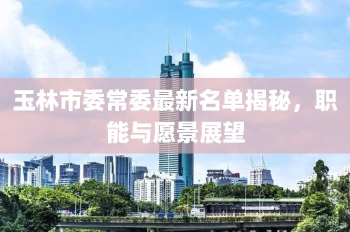 玉林市委常委最新名單揭秘，職能與愿景展望