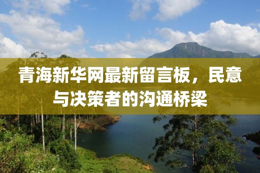 青海新華網(wǎng)最新留言板，民意與決策者的溝通橋梁
