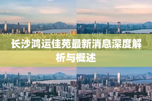 長(zhǎng)沙鴻運(yùn)佳苑最新消息深度解析與概述