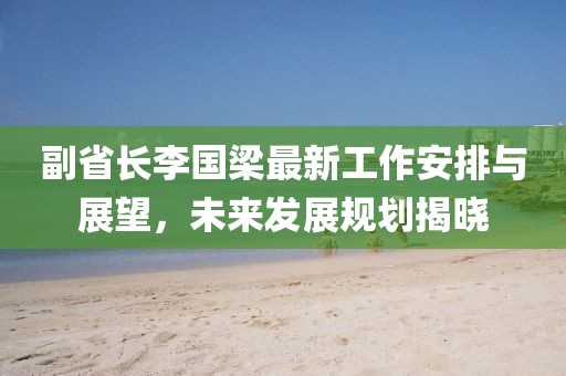 副省長(zhǎng)李國梁最新工作安排與展望，未來發(fā)展規(guī)劃揭曉