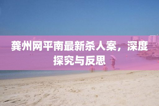 龔州網(wǎng)平南最新殺人案，深度探究與反思
