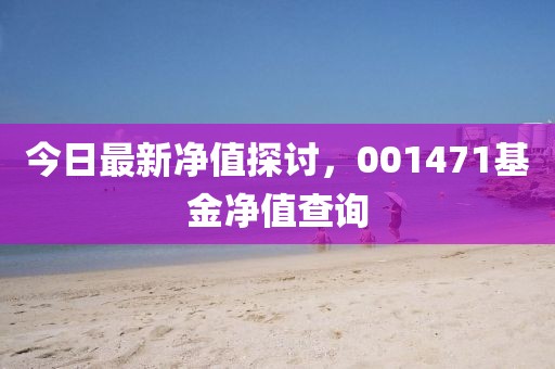 今日最新凈值探討，001471基金凈值查詢