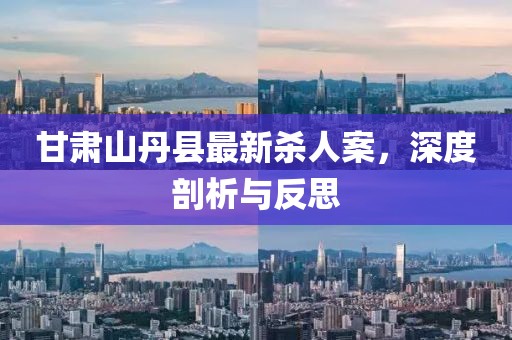 甘肅山丹縣最新殺人案，深度剖析與反思
