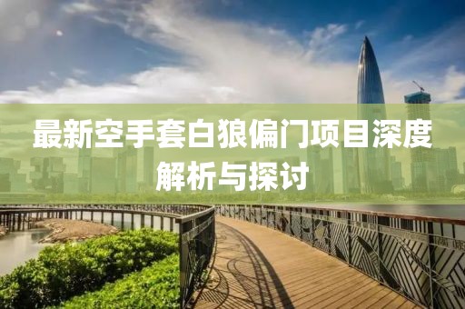 最新空手套白狼偏門項(xiàng)目深度解析與探討
