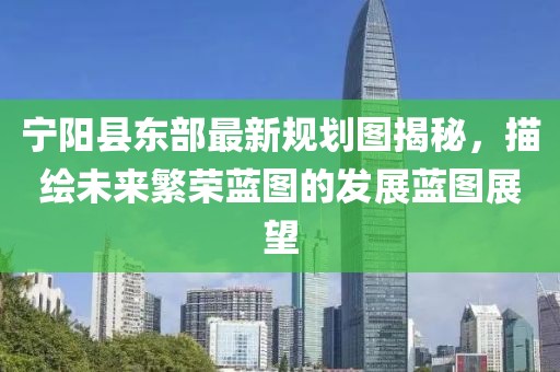 寧陽縣東部最新規(guī)劃圖揭秘，描繪未來繁榮藍圖的發(fā)展藍圖展望