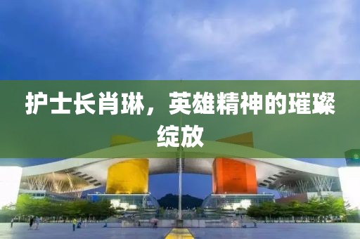 護士長肖琳，英雄精神的璀璨綻放