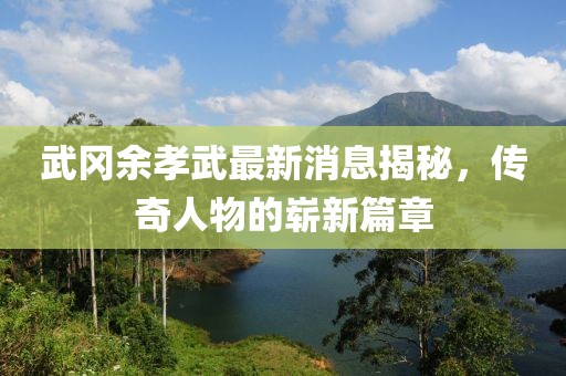 武岡余孝武最新消息揭秘，傳奇人物的嶄新篇章