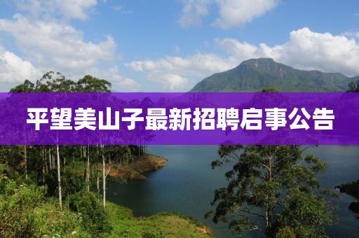 平望美山子最新招聘啟事公告