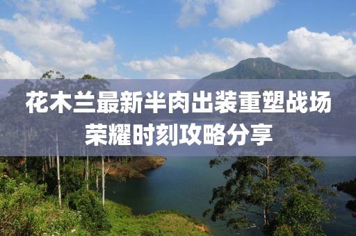 花木蘭最新半肉出裝重塑戰(zhàn)場榮耀時刻攻略分享