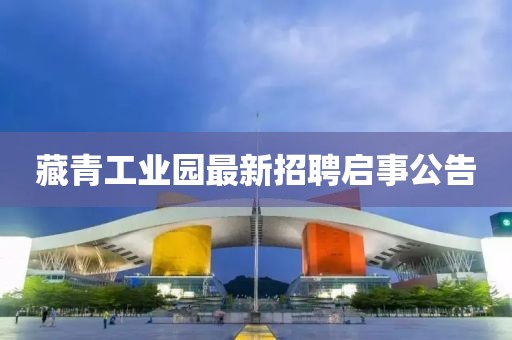 藏青工業(yè)園最新招聘啟事公告