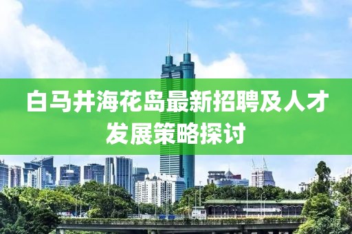 白馬井海花島最新招聘及人才發(fā)展策略探討