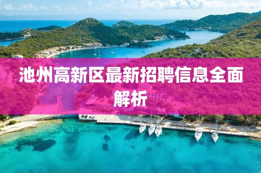 池州高新區(qū)最新招聘信息全面解析