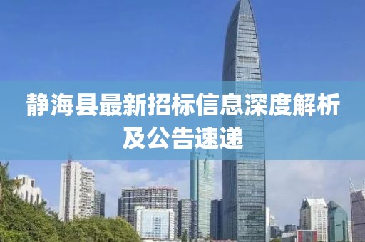靜海縣最新招標(biāo)信息深度解析及公告速遞