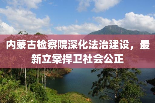內(nèi)蒙古檢察院深化法治建設(shè)，最新立案捍衛(wèi)社會公正