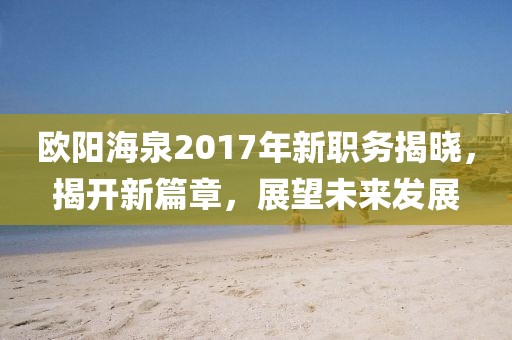 歐陽海泉2017年新職務(wù)揭曉，揭開新篇章，展望未來發(fā)展