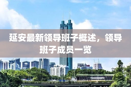 延安最新領導班子概述，領導班子成員一覽
