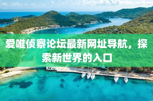 愛(ài)唯偵察論壇最新網(wǎng)址導(dǎo)航，探索新世界的入口