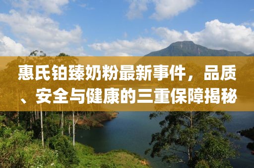 惠氏鉑臻奶粉最新事件，品質(zhì)、安全與健康的三重保障揭秘