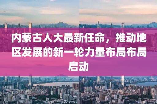 內(nèi)蒙古人大最新任命，推動地區(qū)發(fā)展的新一輪力量布局布局啟動