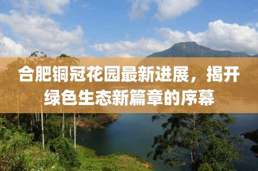 合肥銅冠花園最新進(jìn)展，揭開(kāi)綠色生態(tài)新篇章的序幕