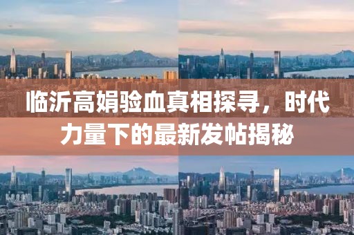 臨沂高娟驗血真相探尋，時代力量下的最新發(fā)帖揭秘