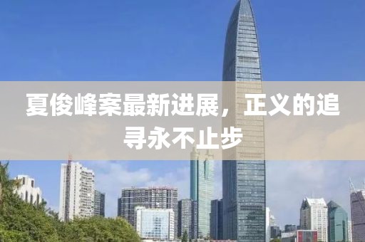 夏俊峰案最新進(jìn)展，正義的追尋永不止步
