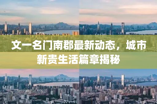 文一名門南郡最新動態(tài)，城市新貴生活篇章揭秘