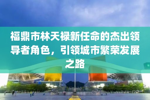 福鼎市林天祿新任命的杰出領(lǐng)導(dǎo)者角色，引領(lǐng)城市繁榮發(fā)展之路