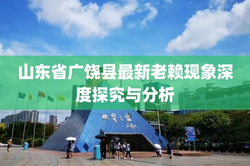 山東省廣饒縣最新老賴現(xiàn)象深度探究與分析