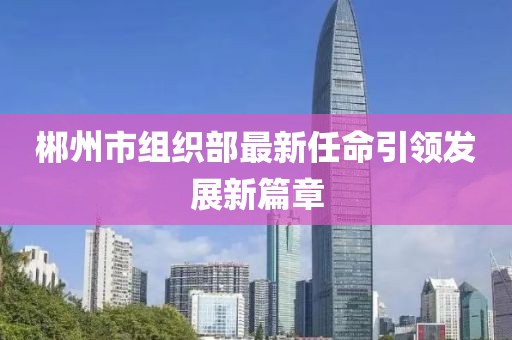 郴州市組織部最新任命引領(lǐng)發(fā)展新篇章