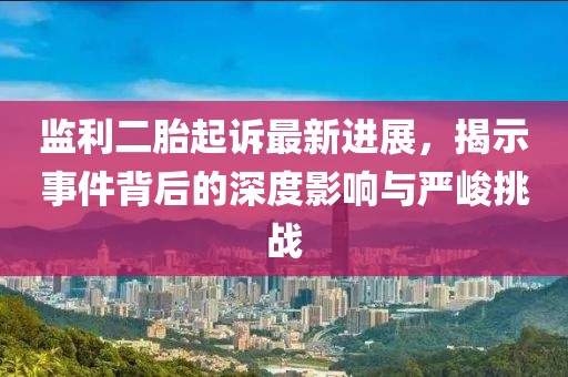 監(jiān)利二胎起訴最新進展，揭示事件背后的深度影響與嚴峻挑戰(zhàn)