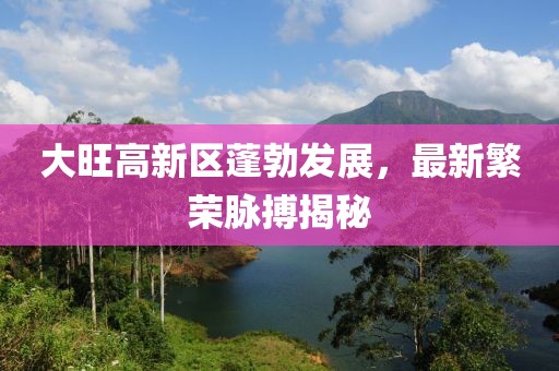 大旺高新區(qū)蓬勃發(fā)展，最新繁榮脈搏揭秘