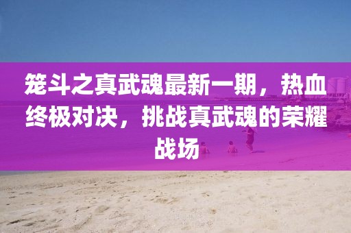 籠斗之真武魂最新一期，熱血終極對決，挑戰(zhàn)真武魂的榮耀戰(zhàn)場