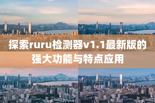 探索ruru檢測(cè)器v1.1最新版的強(qiáng)大功能與特點(diǎn)應(yīng)用
