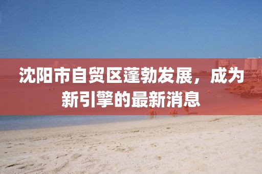 沈陽市自貿(mào)區(qū)蓬勃發(fā)展，成為新引擎的最新消息