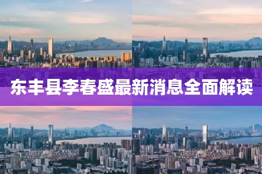 東豐縣李春盛最新消息全面解讀
