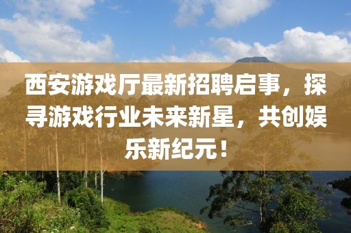 西安游戲廳最新招聘啟事，探尋游戲行業(yè)未來新星，共創(chuàng)娛樂新紀(jì)元！