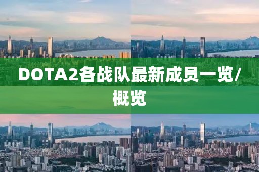 DOTA2各戰(zhàn)隊最新成員一覽/概覽