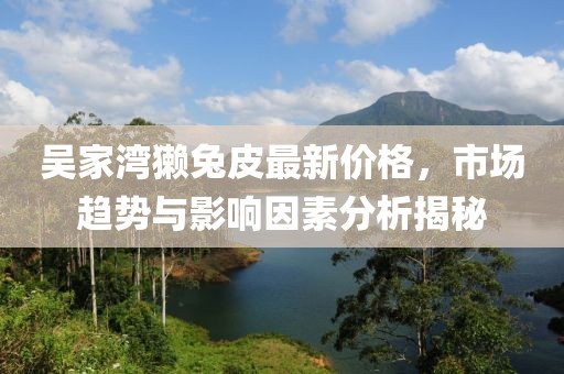 吳家灣獺兔皮最新價(jià)格，市場(chǎng)趨勢(shì)與影響因素分析揭秘