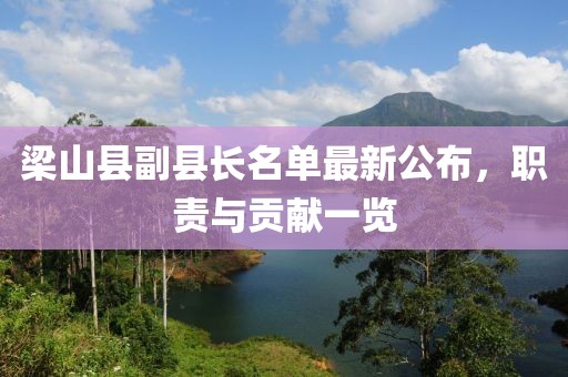梁山縣副縣長名單最新公布，職責(zé)與貢獻一覽