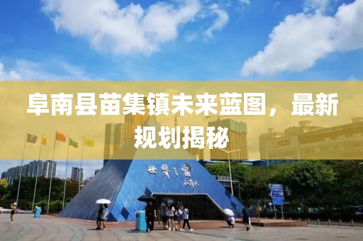 阜南縣苗集鎮(zhèn)未來藍圖，最新規(guī)劃揭秘