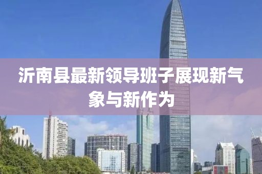 沂南縣最新領導班子展現新氣象與新作為