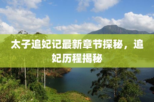 太子追妃記最新章節(jié)探秘，追妃歷程揭秘