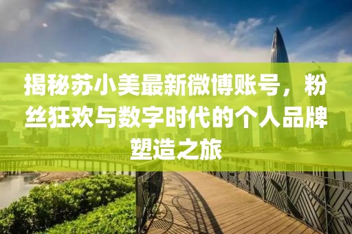 揭秘蘇小美最新微博賬號，粉絲狂歡與數字時代的個人品牌塑造之旅