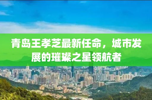 青島王孝芝最新任命，城市發(fā)展的璀璨之星領(lǐng)航者
