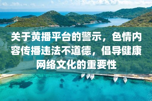 關(guān)于黃播平臺(tái)的警示，色情內(nèi)容傳播違法不道德，倡導(dǎo)健康網(wǎng)絡(luò)文化的重要性