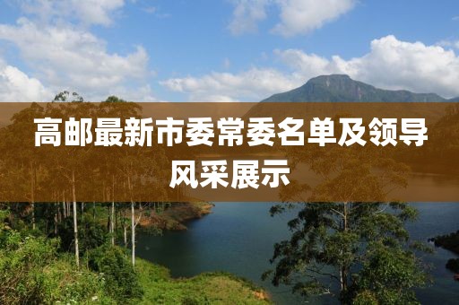 高郵最新市委常委名單及領(lǐng)導(dǎo)風采展示