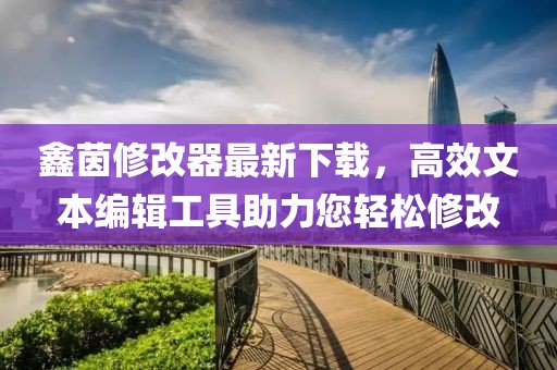 鑫茵修改器最新下載，高效文本編輯工具助力您輕松修改